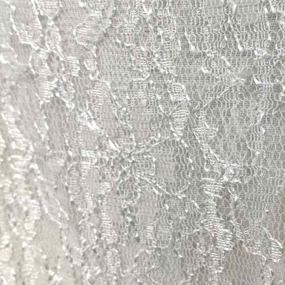 VTG 90s Dress 7/8 Empire Waist Black White Lace Maxi Event Elegant Party Modest - Picture 5 of 12